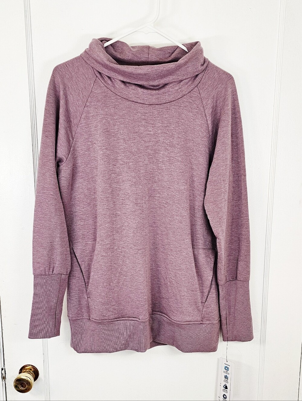 RBX Mauve Cowl Neck Fleece Sweatshirt